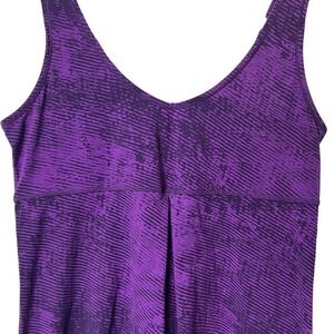 LUCY Active Tank Top Purple and Black Activewear w Drawstring Women's Size Small